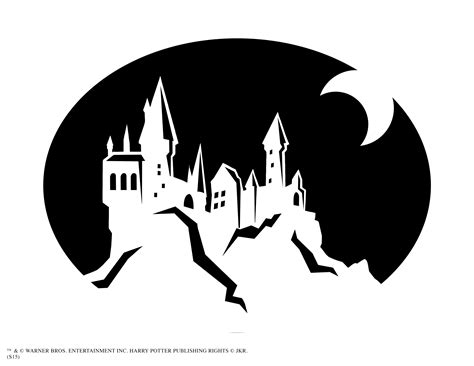 Hogwarts Castle Pumpkin Stencils