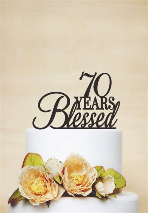 Th Blessed Cake Topper Th Anniversary Cake Toppercustom Etsy In