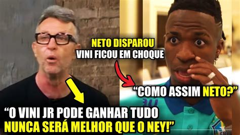 Olha O Que O NETO FALOU DO VINI JR NO REAL MADRID COMPAROU VINI