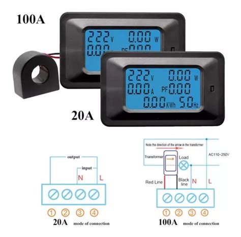 Medidor Contador Voltaje Corriente Potencia A Electrica