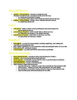 Ap Psychology Study Guide Outline Unit By Aarav Reddy Tpt