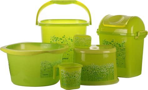 Nayasa Funk Bathroom Set 6 Pieces Bucket 25 Litres With Mug 15