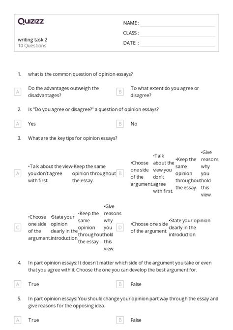 50 Argument Writing Worksheets On Quizizz Free And Printable