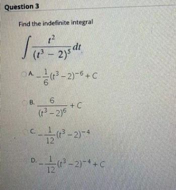 Answered Find the indefinite integral 12 de 2³ bartleby