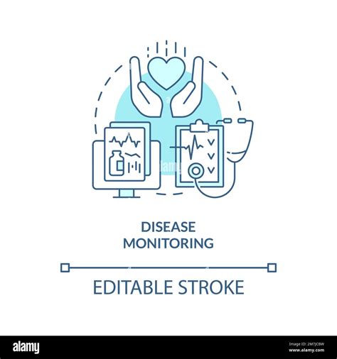 Disease Monitoring Blue Concept Icon Stock Vector Image And Art Alamy