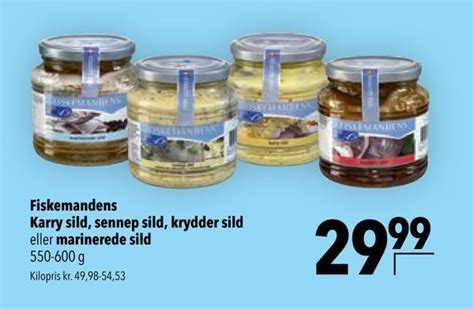 Fiskemandens Karry Sild Sennep Sild Krydder Sild Eller Marinerede