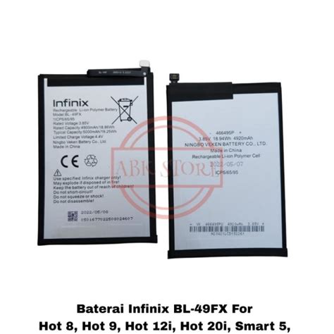 Jual LPD Baterai BL FX Infinix Hot Hot Hot I Hot I Smart Smart Nfc HD Plus