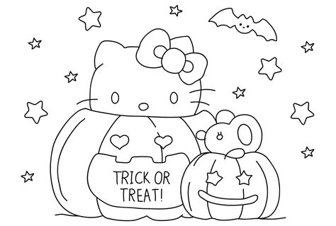 Hello Kitty And Friends Halloween Coloring Pages Artofit