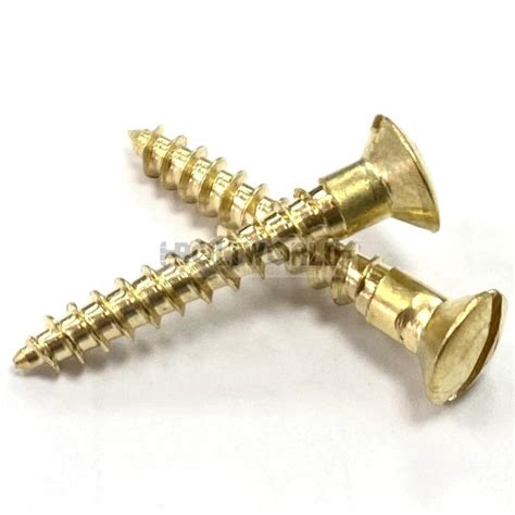 No 8 4 2mm X 2 50mm Raised Countersunk Head Slot Woodscrew Solid