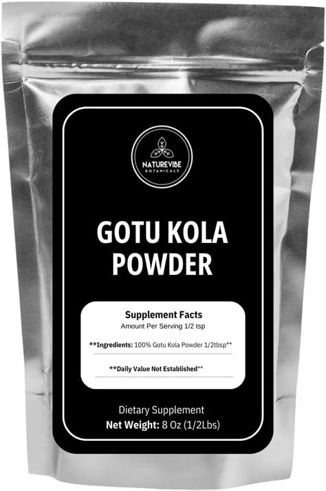 Amazon Naturevibe Botanicals Gotu Kola Powder Ounce Centella