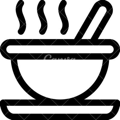 soup line icon 素材 Canva可画