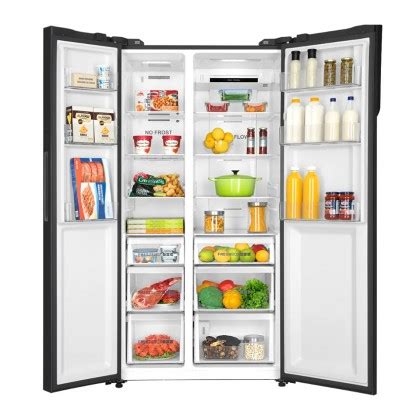 Haier L Side By Side Inverter Refrigerator Hrf Si Ge Black