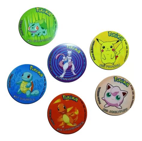 Tazos Pokemon Posavasos Pack De 6 Cuotas sin interés