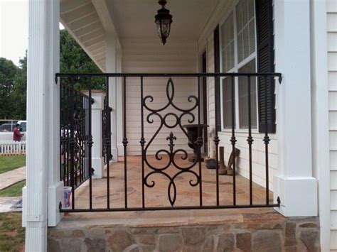 Exterior Wrought Iron Handrail Railing Mediterranean Porch