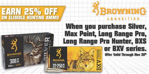 Browning Ammunition Promotion: Hunting Rifle Ammo Rebate | Vance Outdoors