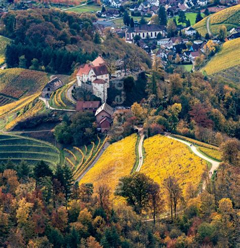 Durbach Von Oben Herbstluftbild Weinbergs Landschaft Der Winzer