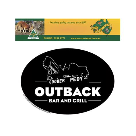 Coober Pedy Outback Bar And Grill Sticker South Australian Souvenirs