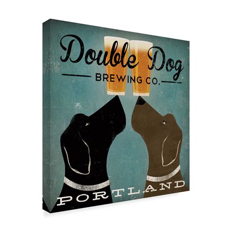 Trademark Fine Art Double Dog Brewing Co Canvas Art By Ryan Fowler