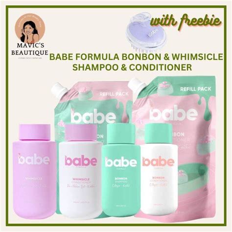 ஐ BABE FORMULA BONBON WHIMSICLE COLLAGEN AND KERATIN SHAMPOO CONDITIONER FOR DAMAGED HAIR