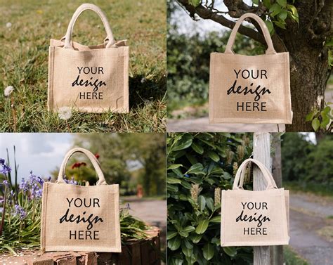 8 X Jute Bag Mockup Tote Mockup Shopping Bag Mockups Shopping Etsy UK