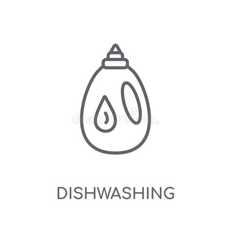 Dishwashing Detergent Linear Icon Modern Outline Dishwashing De Stock