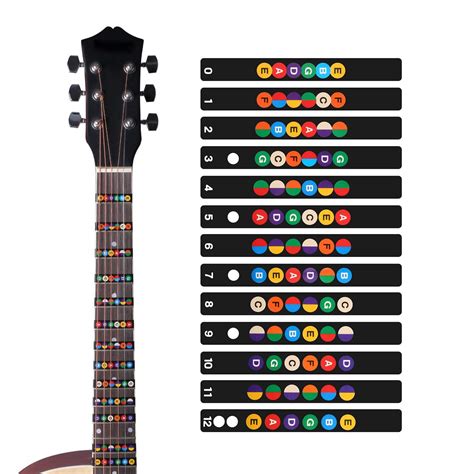 Snapklik Lgege Guitar Fretboard Stickers Decals Black Color