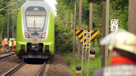 Baum stürzt auf Oberleitung und Zug NDR de NDR 1 Welle Nord