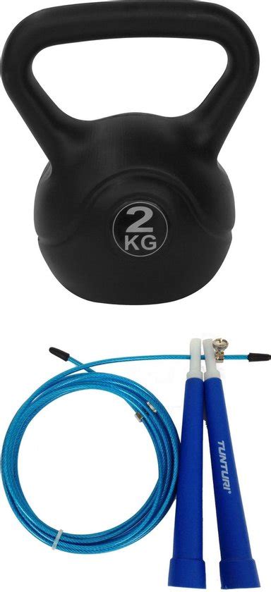 Tunturi Fitness Set Springtouw Blauw Kettlebell Kg Bol