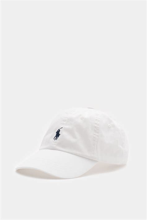 Polo Ralph Lauren Baseball Cap White Braun Hamburg