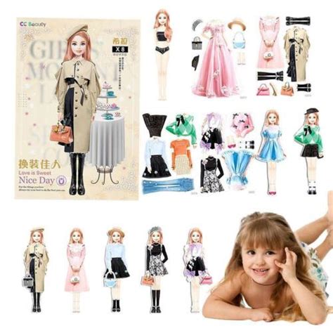 2024 New Magnetic Princess Dress Up Paper Doll For Magnetic Dolls Up Dress J2t9 Ebay