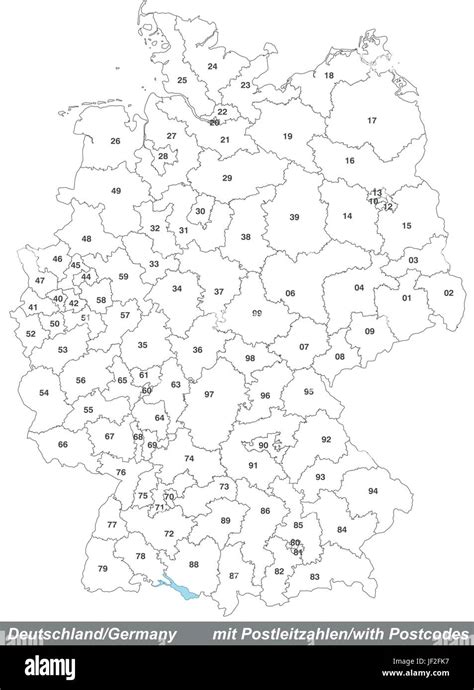 Map Of Germany With Postal Codes Stock Vector Image And Art Alamy