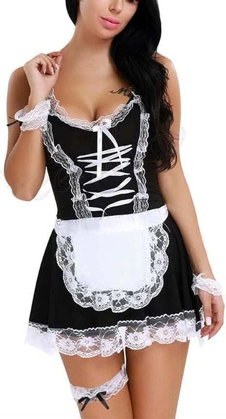 Französisch Maid Erotik Uniform Damen Maid Outfit Cosplay Party Kostüm Lovely Service Maiden