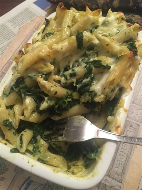 [Homemade] Spinach Pasta Bake : food