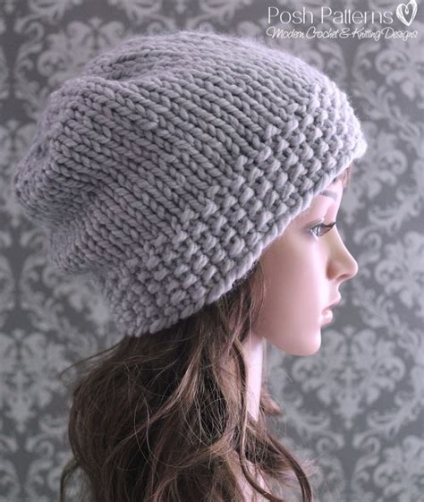 Slouchy Hat Knitting Pattern - Knit Slouchy Hat