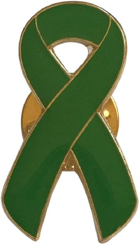 New Mental Health Awareness Green Ribbon Brooch Lapel Pin Amazon Co Uk