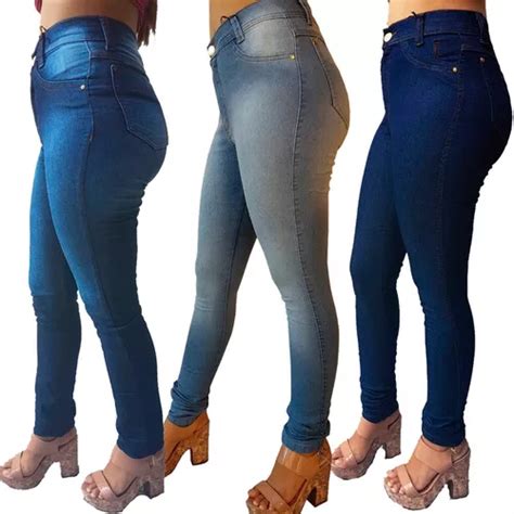 Calças Femininas De Cintura Alta Calça Jeans Hot Pants Lisa Frete grátis