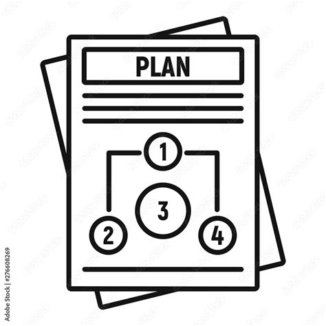 Management Plan Icon Outline Management Plan Vector Icon For Web