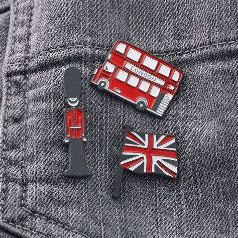 London Bus Enamel Pin Badge Victoria Eggs