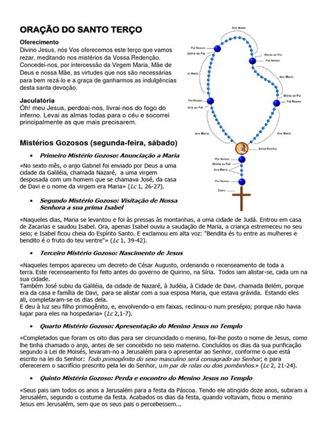 Como Rezar o Terço | PDF | Rosário | Maria, mãe de Jesus
