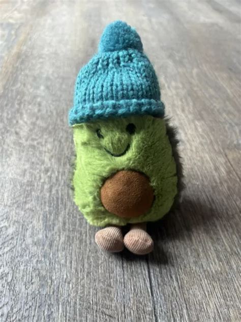 JELLYCAT AMUSEABLE TEAL Cozi Avocado With Hat Plush Soft Toy Retired