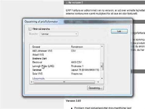 ERP Tolk Til Grossistprisfiler Import I SummaSummarum Mp4 YouTube