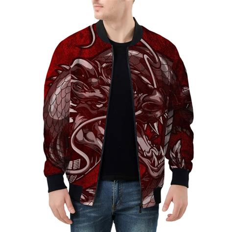 Vintage Asian Dragon Bomber Jacket Quantum Boutique