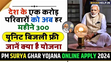 PM Surya Ghar Yojana Online Apply 2024 Registration Benefits