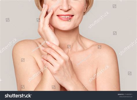 Naked Mature Woman Standing Isolated On Stock Photo 1714557811 Shutterstock