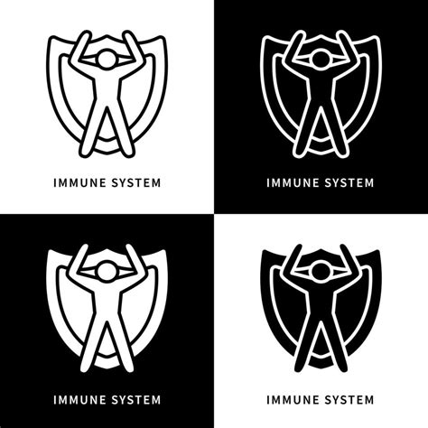 Immune System Icon Symbol Illustration Body Protection Logo Immunity