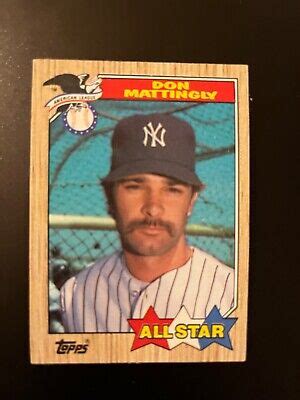 1987 Topps All Star No TM On Front 606 Don Mattingly EBay