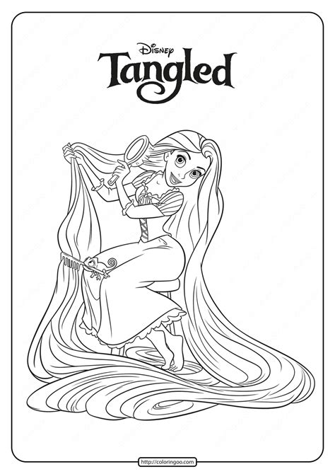 Free Printable Princess Rapunzel Coloring Pages