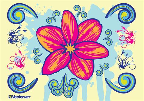 blooming vector flower