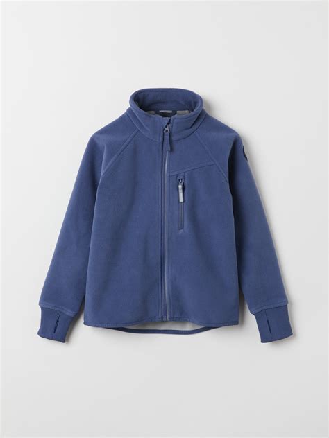 Blue Waterproof Kids Fleece Jacket Polarn O Pyret Uk