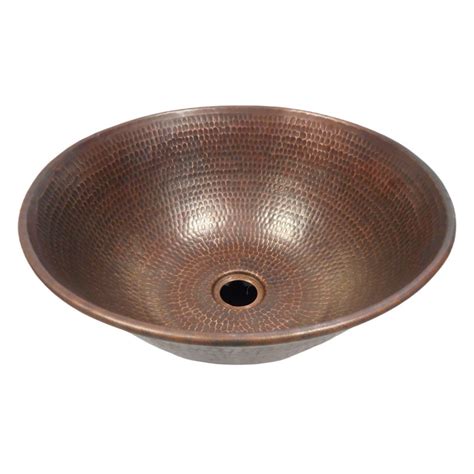 Simplycopper 14 Round Copper Vessel Bathroom Sink And Reviews Wayfair